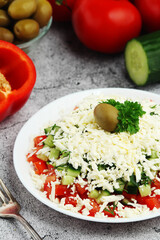 Shopsky salad - national Bulgarian dish