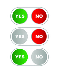 yes and no buttons	