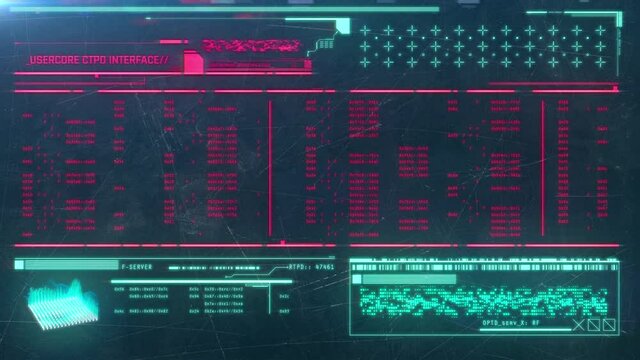 Hacker breaching system, stealing data from server, programming code on screen. Computer hacking attack visualization - Powered by Adobe