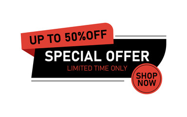 Super Sale and special offer. 50 off. Vector illustration.Theme color.