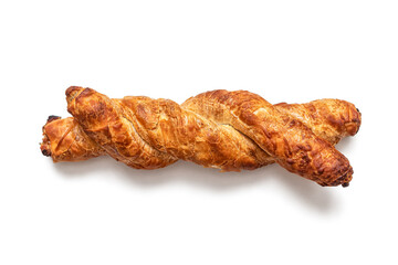 Pastry made of puff pastry with a golden crust plaited in the form of a braid