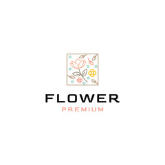 Flower Rose logo vector icon template