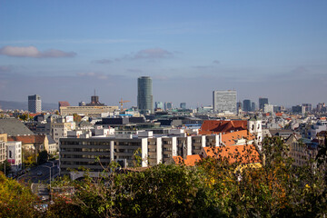 beautiful panoramic view of the city of Bratistava