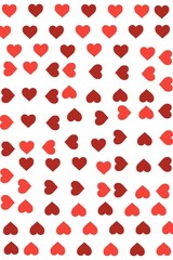 pattern with red hearts