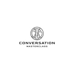 Poeple Conversation logo vector icon template