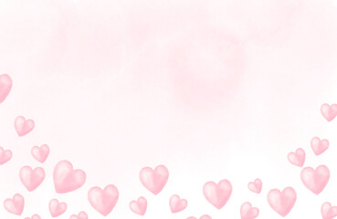 Watercolor artistic heart symbol illustration. Heart shape red color hand-drawn on a pink backdrop. Good for love card, valentine day congratulation design.