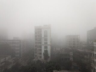 Fototapeta premium A place in Dhaka city covered with haze