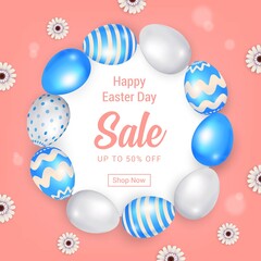 happy easter day sale banner template graphic design