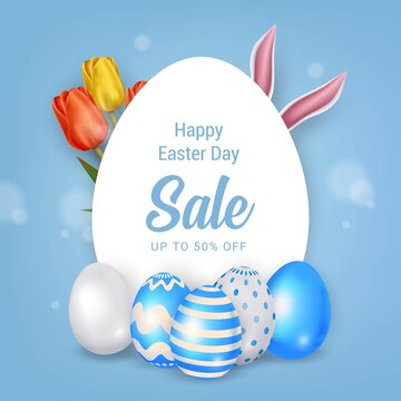 Happy Easter Day Sale Banner Template Graphic Design