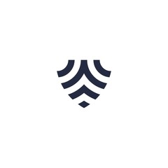 Fototapeta premium Home Protect logo design template. Vector shield and house logotype illustration. Graphic home security icon label. Modern building alarm symbol. Shield logo shaped house