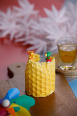 waffles with ice cream and HONEY
