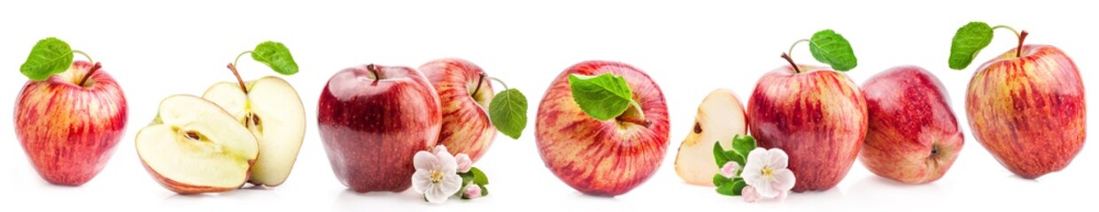 Red Apples with flowers