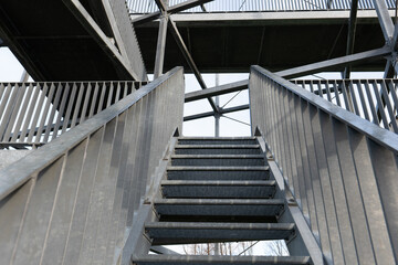 Construction of a steel staircase