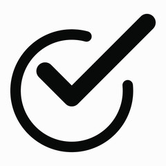 Icon ok.  Okay icon. Confirmation of action. Checkbox. Choice. Vector icon.
