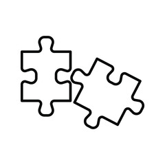 Puzzle compatible icon. Jigsaw agreement vector illustration on white isolated background. Icon vector illustrator