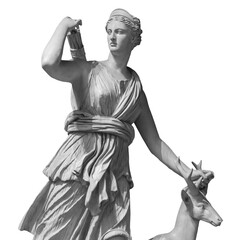 Ancient sculpture Diana Artemis. Goddess of of the moon, wildlife, nature and hunting. Classic...
