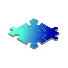 Puzzle compatible icon. Jigsaw agreement vector illustration on white isolated background. Icon vector illustrator