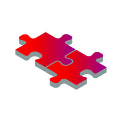 Puzzle compatible icon. Jigsaw agreement vector illustration on white isolated background. Icon vector illustrator