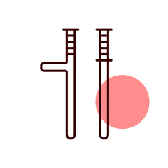 Police baton vector flat icon