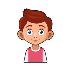Cute Young Man Avatar Character. Cartoon Style Userpic Icon. Vector