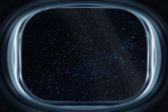 View from a spacecraft window during Interstellar travel