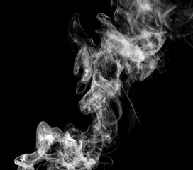 Obraz na płótnie Canvas Smoke isolated on black background.