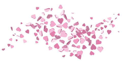 Obraz na płótnie Canvas Pink Hearts love wave background - Background for valentines day and love banner