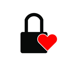 flat style love padlock icon, isolated and trendy. Love padlock icon background for your website design logo, app, UI. Vector icon illustration, EPS10. (100 matches)