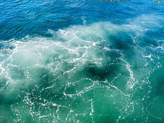 Seething water in the sea as an abstract