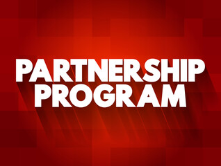Partnership Program text quote, concept background