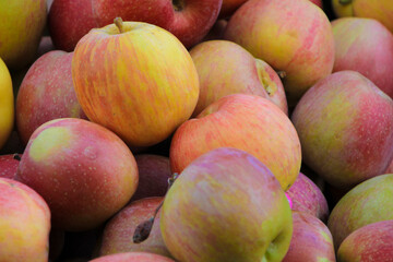 Apples for sale at a market stall