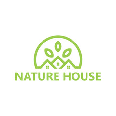 Nature house logo template design