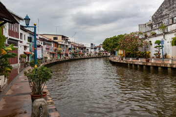 Canal à Malacca, Malaisie