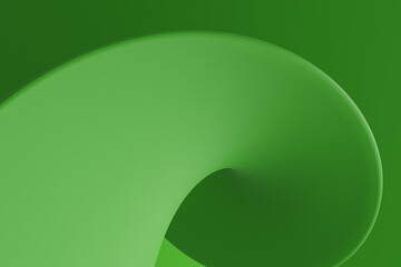 Green abstract computer generated 3D distorted shape