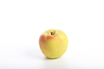 Red yellow apple isolated in white background