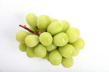 Green grape isolated in white background