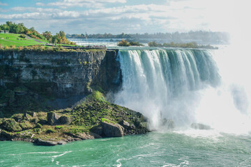 View of Niagara Falls and Niagara river
