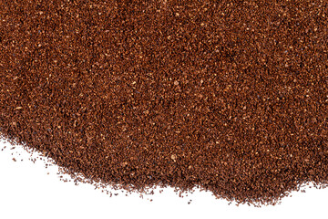 Pile of ground coffee