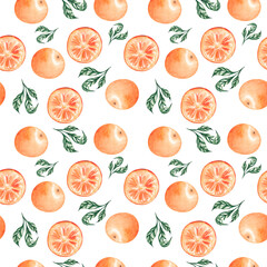 seamless pattern with oranges