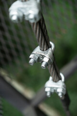 Fototapeta premium Metal background and cable
