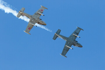 A pair of BAC 167 Strikemasters at the Southport Air Show in 2019.