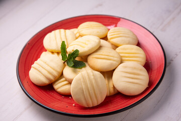 Condensed milk cookies to bake with kids.