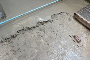 Cement on the floor