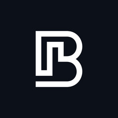 initial letter B logotype company name colored green and black swoosh design. logo for business and company identity.