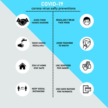 Covid 19 Safty Precautions Vector