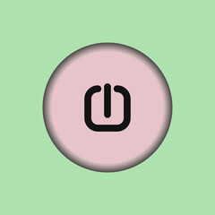 power icon, isolated power sign icon, vector illustration