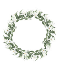 laurel wreath isolated on white