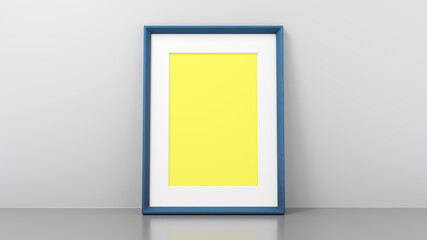 wooden frame on a white wall with space for your content