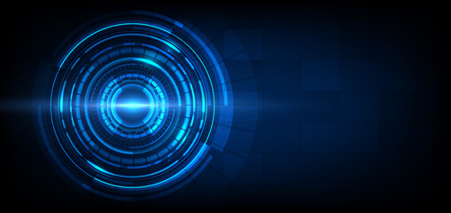 Abstract Futuristic Technology Background. HUD circle element.