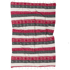 Beach fashion Turkish towels isolated cutout on white background with striped patterns
